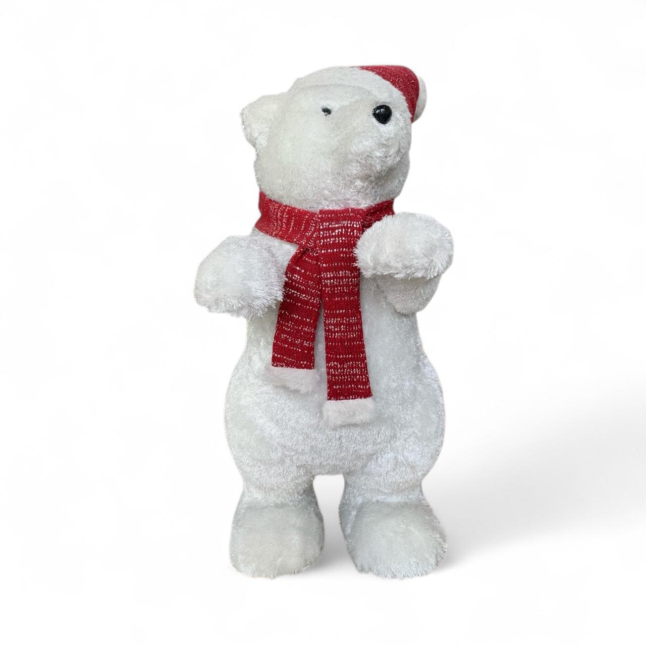 oso polar bufanda roja